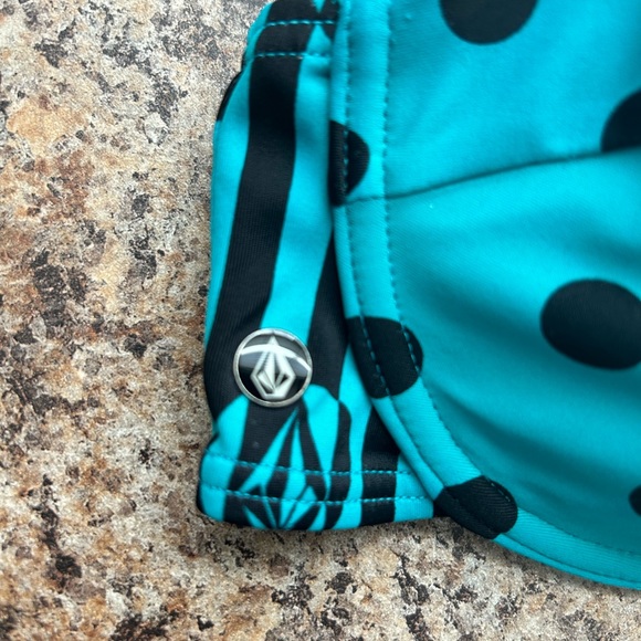 Volcom Underwire Bikini Top, Teal/Black, Size M - Picture 3 of 3